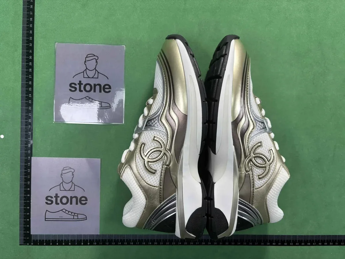 Chanel Runners Gold/White Sneakers
