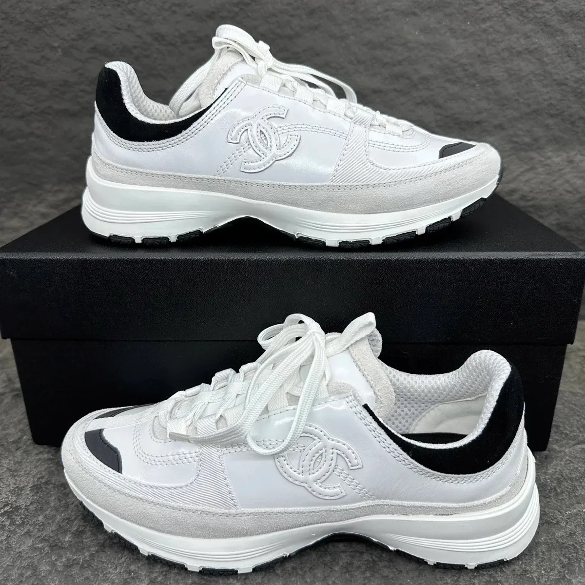 Chanel Runners White & Black Sneakers