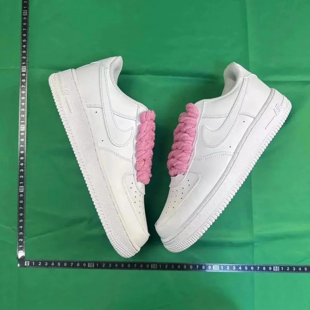 Nike Air Force 1 White Pink Laces Sneakers