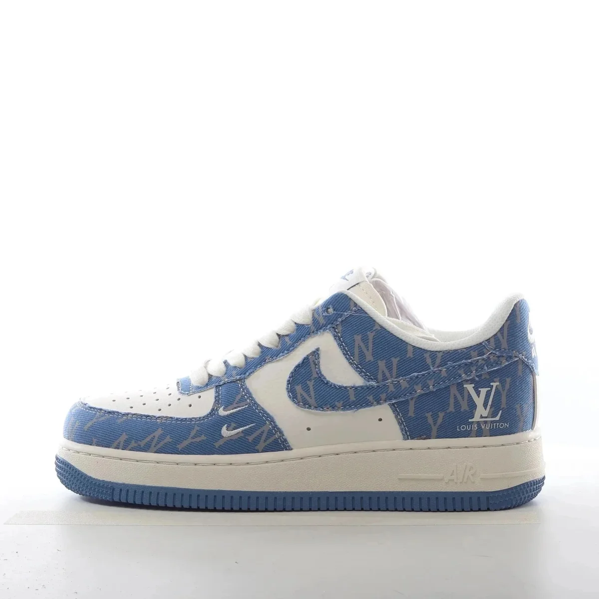 Louis Vuitton Air Force 1 Blue Denim Sneakers