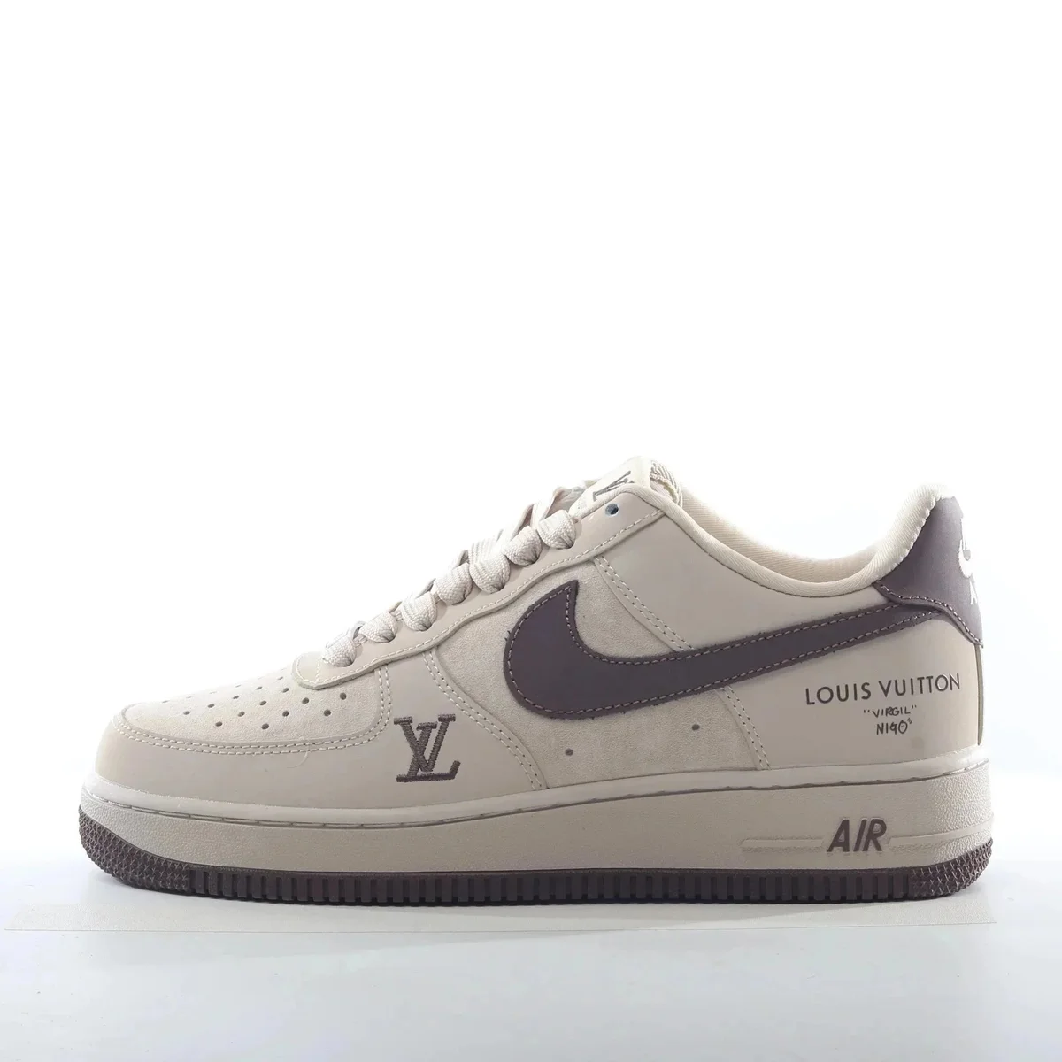 Louis Vuitton Air Force 1 Virgil N190 Beige Sneakers
