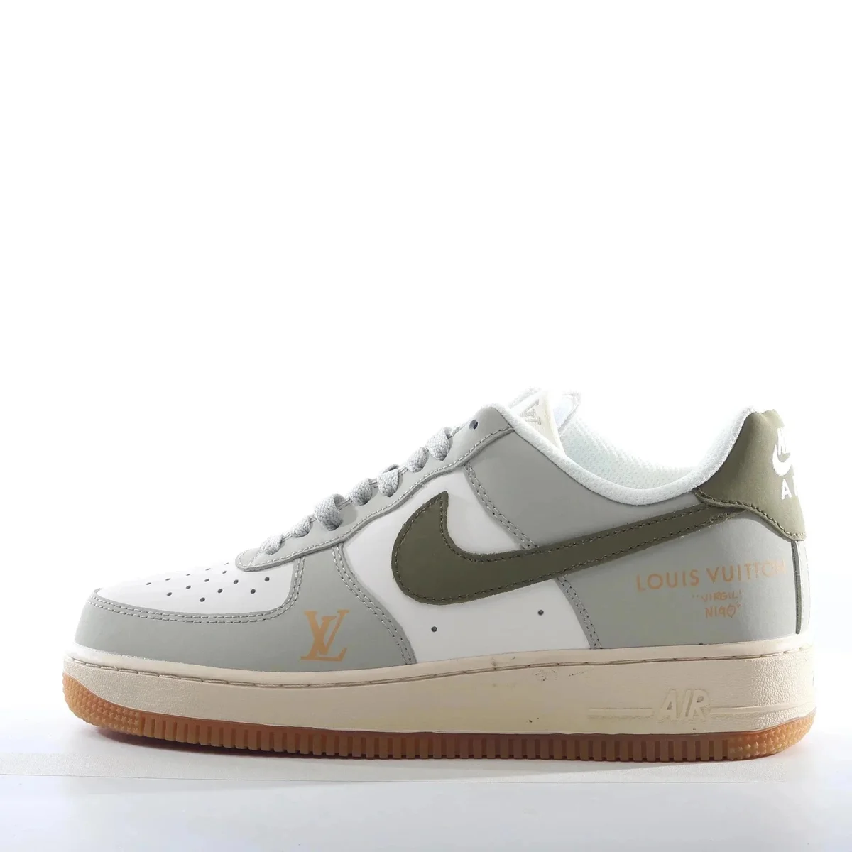Louis Vuitton Air Force 1 Olive/White Sneakers