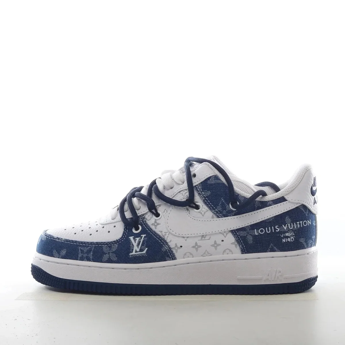 Louis Vuitton Air Force 1 White/Blue Sneakers