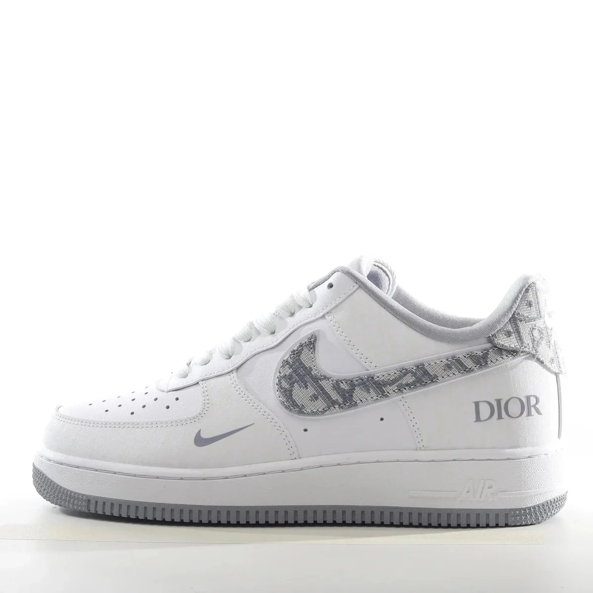 Nike Air Force 1 Dior Oblique White Grey Sneakers