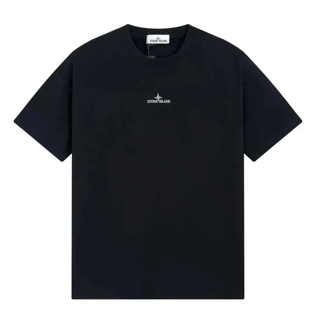 Stone Island Black Embroidered T-Shirt