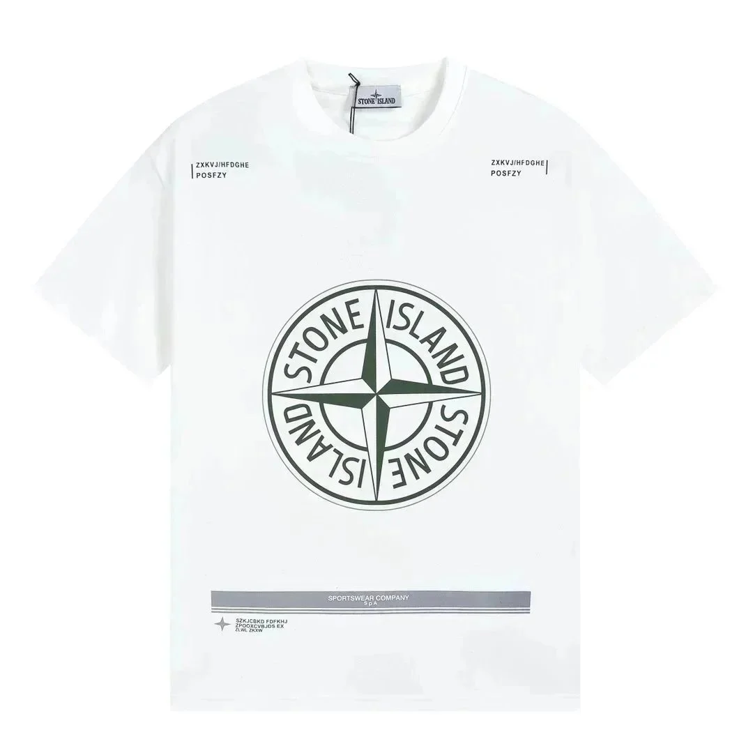 Stone Island White Compass Logo T-Shirt