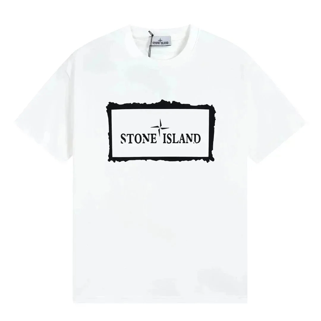 Stone Island White Logo T-Shirt