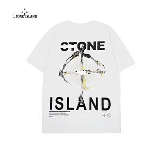 Stone Island 68-15 White Graphic T-Shirt