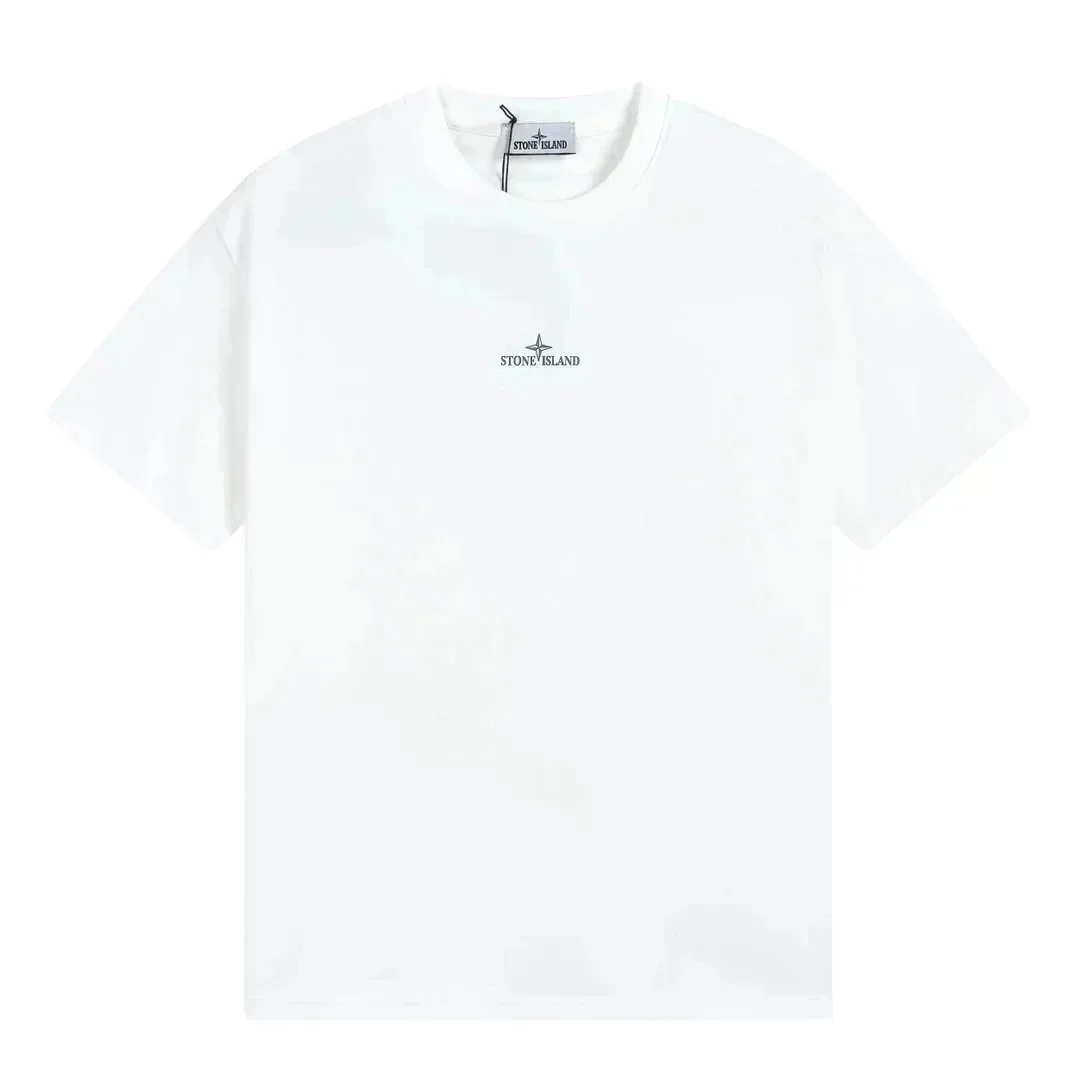 Stone Island White Logo T-Shirt