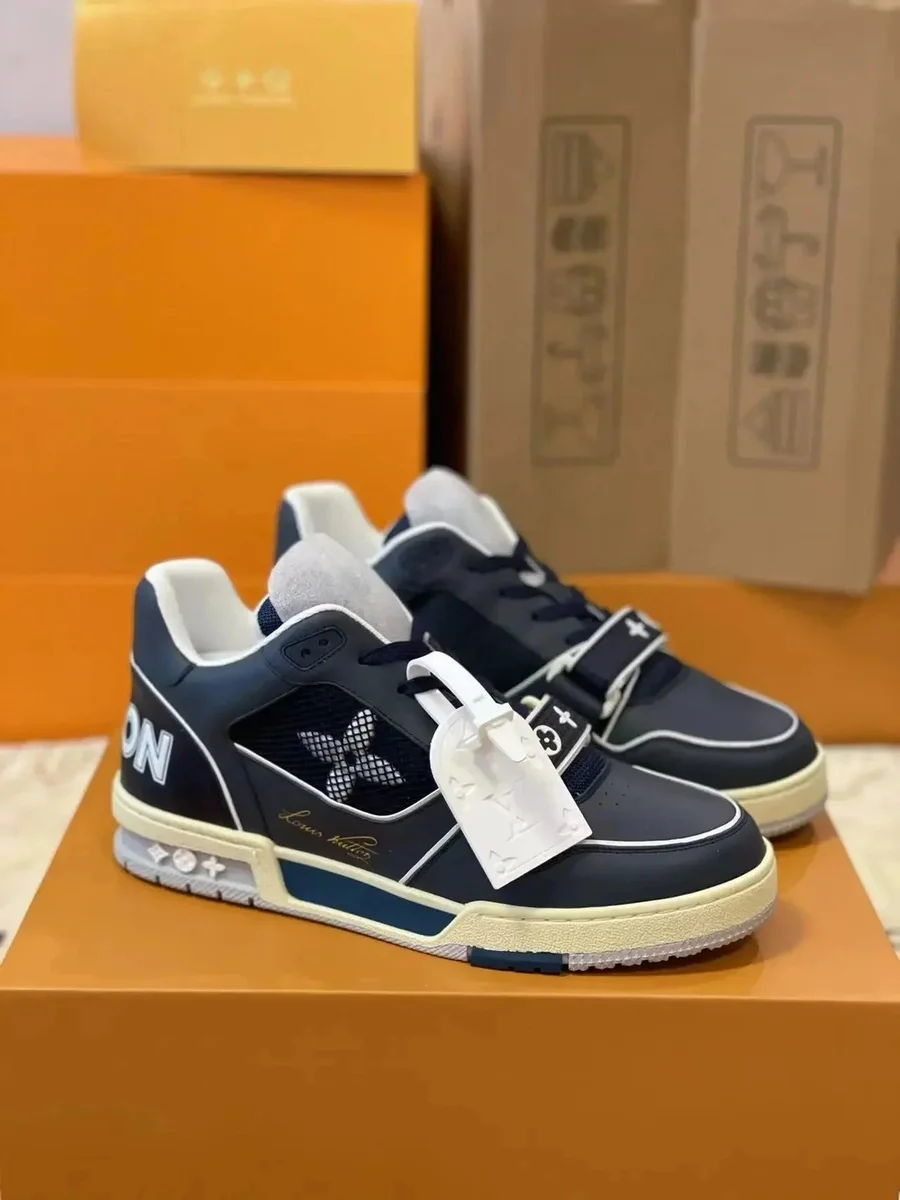 Louis Vuitton LV Trainer Navy Blue Sneakers
