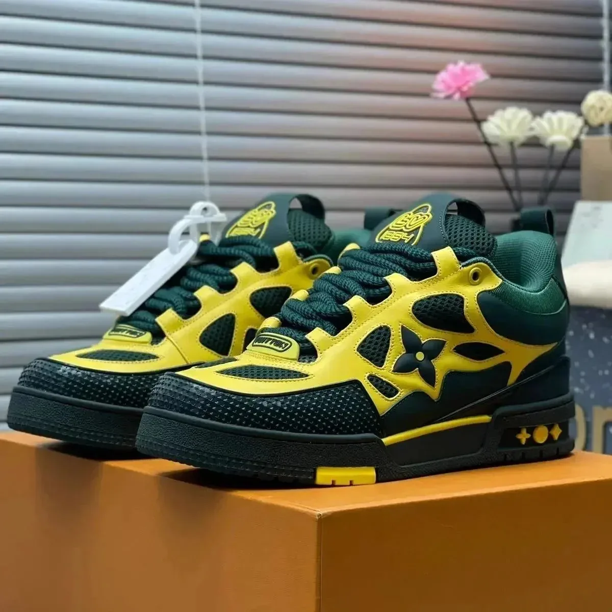 Louis Vuitton LV Trainer Yellow & Green Sneakers
