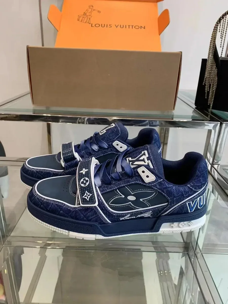 Louis Vuitton LV Trainer Denim Blue Sneakers