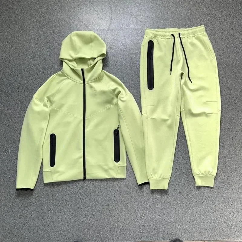 Green Double-Zip Tracksuit Set