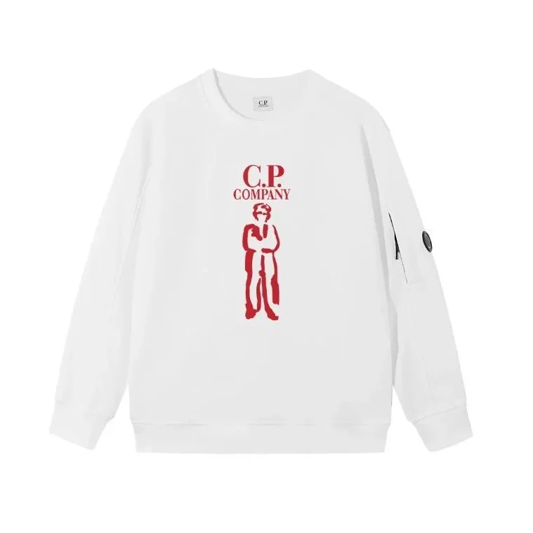 C.P. Company White Graphic Sweatshirt