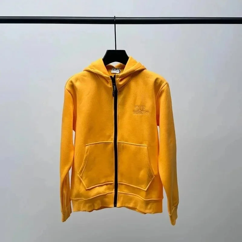 CP Company Goggle Zip-Up Hoodie Orange