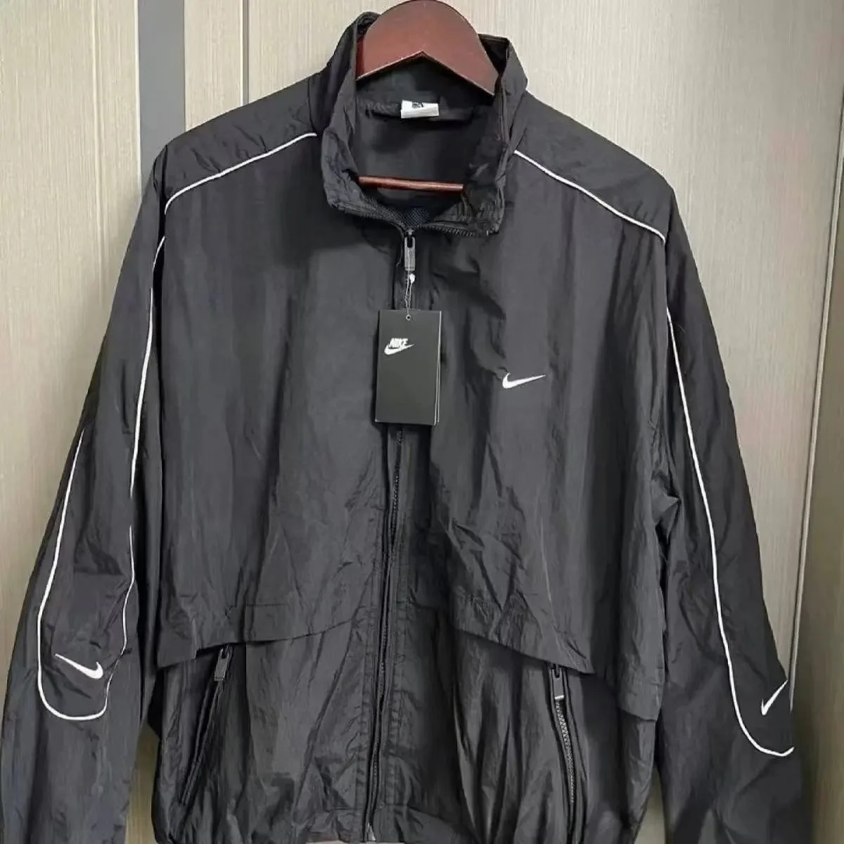 Nike Black Reflective Windbreaker Jacket