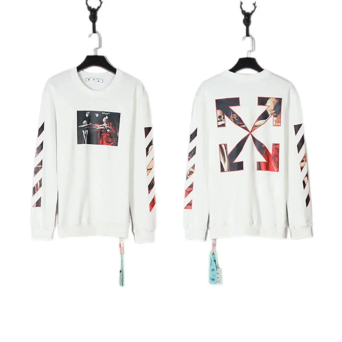 Off-White OW100 Shooter White Graphic Sweatshirt