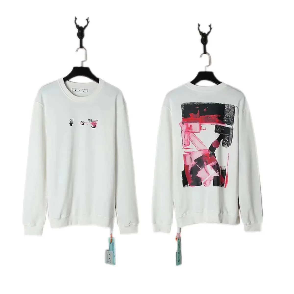 Off-White OW Arrow White Red Graphic Sweatshirt