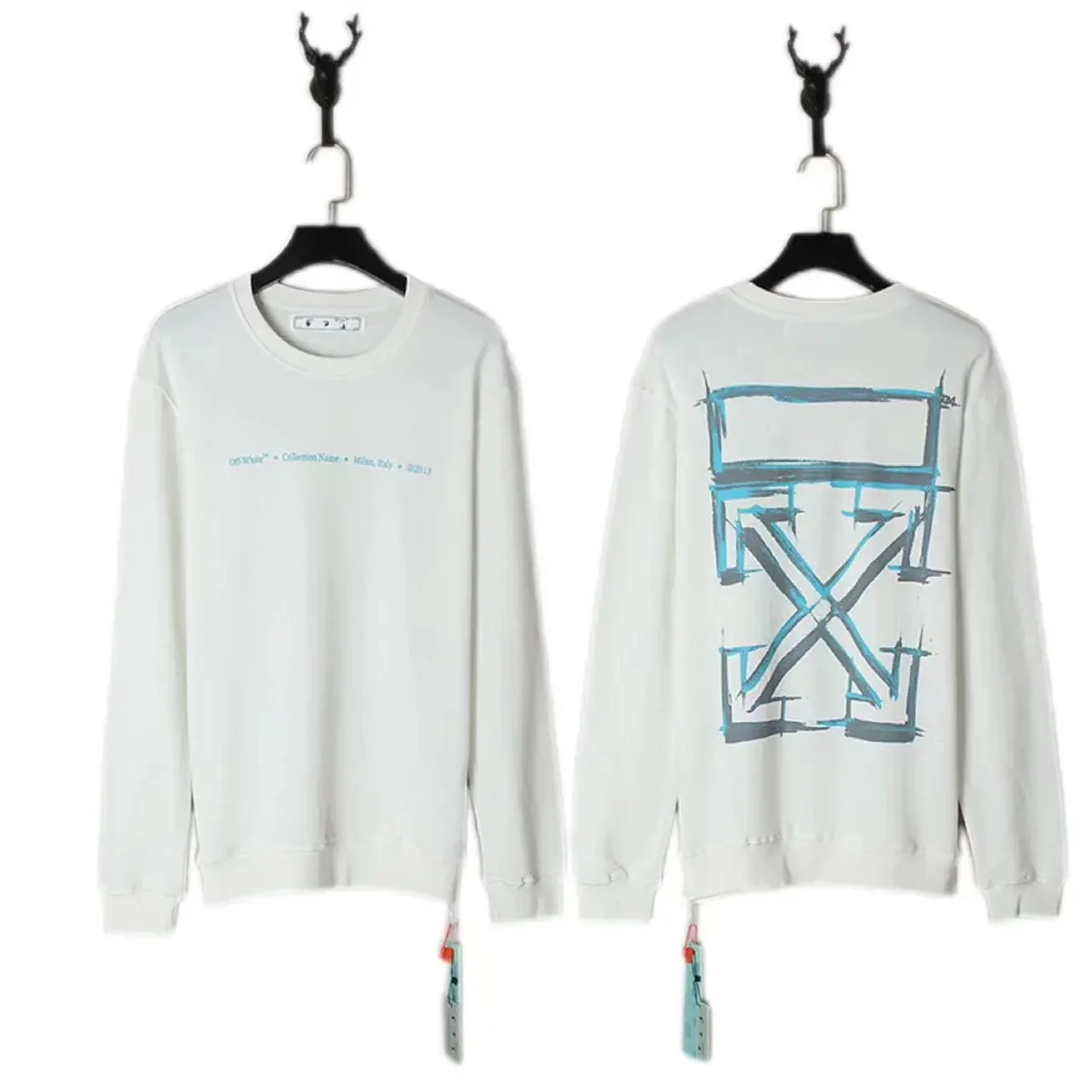 Off-White OW100 X Print Crewneck Sweatshirt