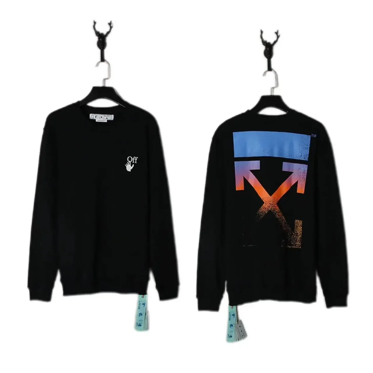 Off-White Arrow Print Crewneck Sweatshirt Black