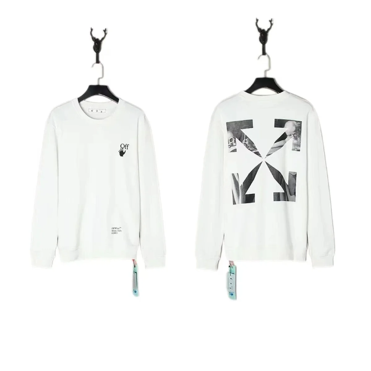 Off-White OW Arrow Graphic Crewneck Sweatshirt White