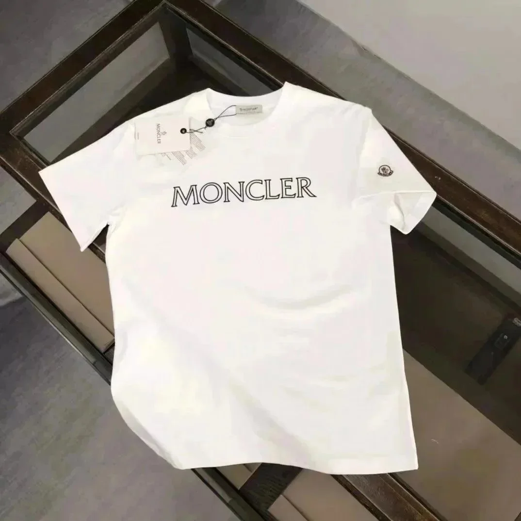 Moncler White Monogram T-Shirt