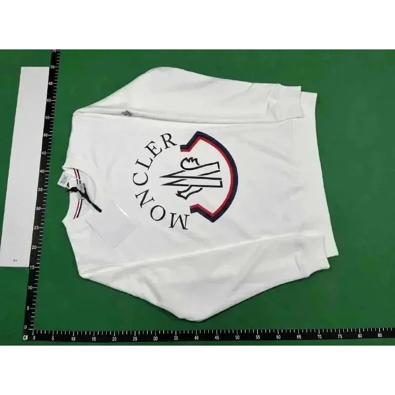 Moncler White Logo Crewneck Sweatshirt