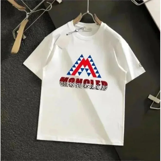 Moncler Logo Print White T-Shirt
