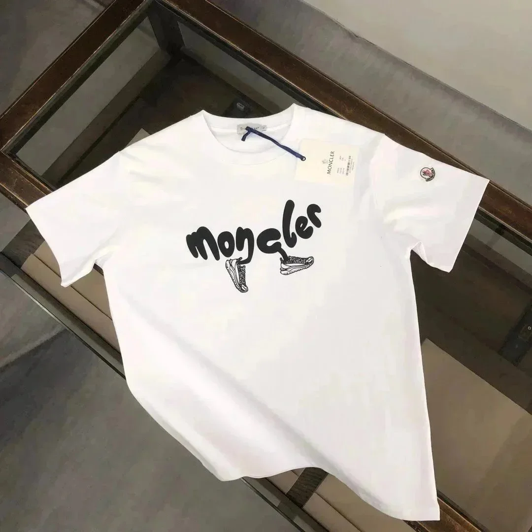 Moncler White Monogram T-Shirt