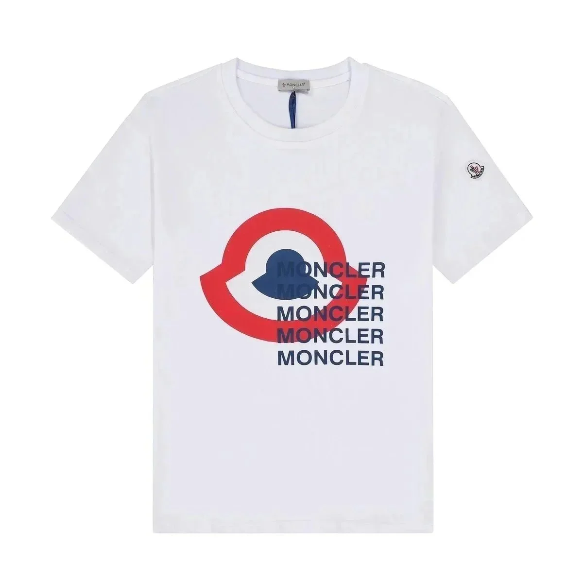 Moncler White Monogram T-Shirt