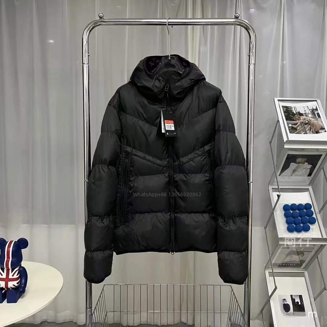Black Hooded Puffer Jacket