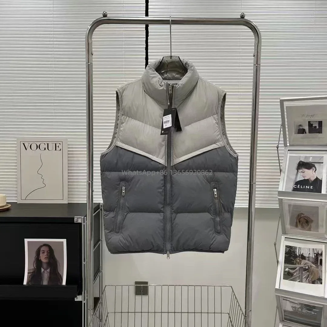 Unisex Two-Tone Puffer Vest Grey/Black
