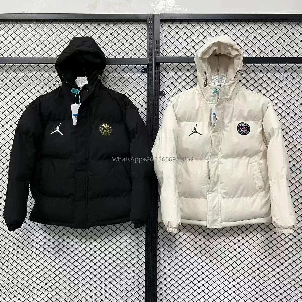 Jordan Brand Paris Saint-Germain Black & White Puffer Jacket