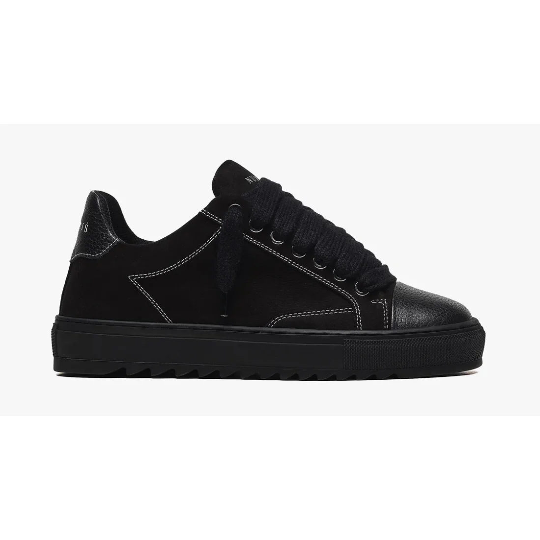 Black Suede & Leather Sneakers