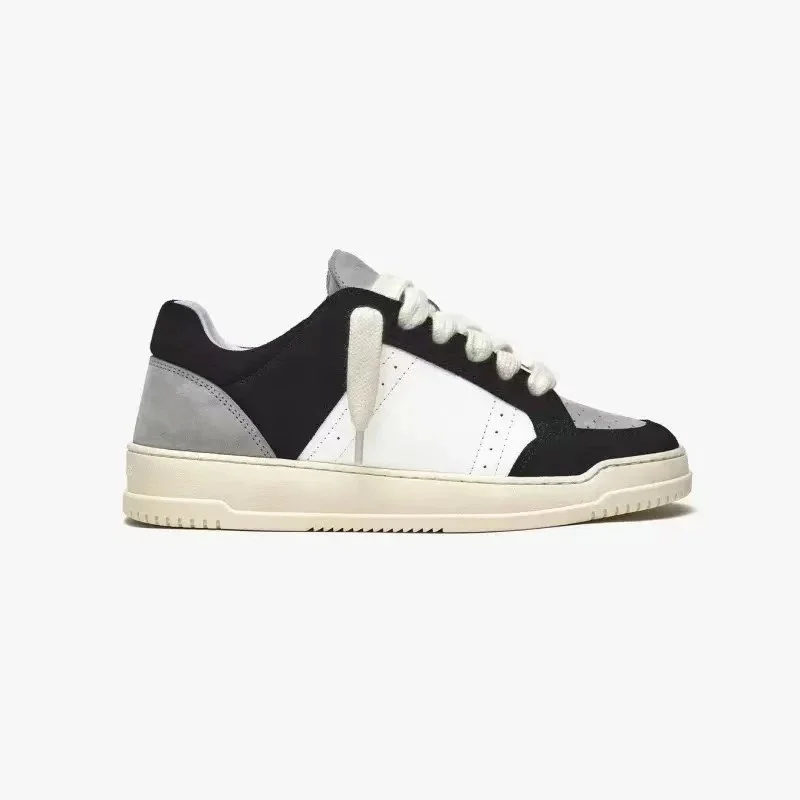 Unisex Black/White/Grey Low Top Sneakers