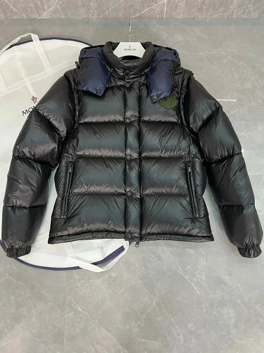 Moncler Black Hooded Puffer Jacket