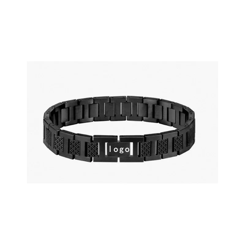 Black Stainless Steel Link Bracelet
