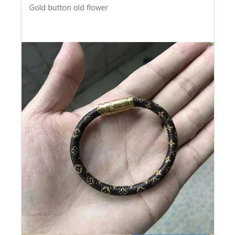 Louis Vuitton Gold Button Old Flower Bracelet