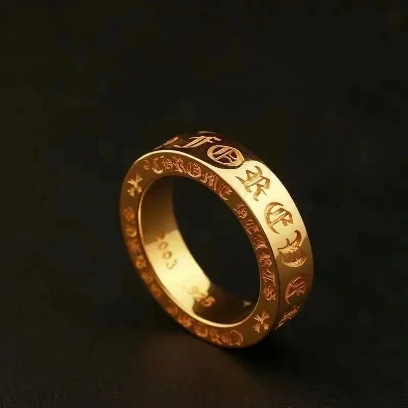 Chrome Hearts CH Yellow Gold No Diamond Ring