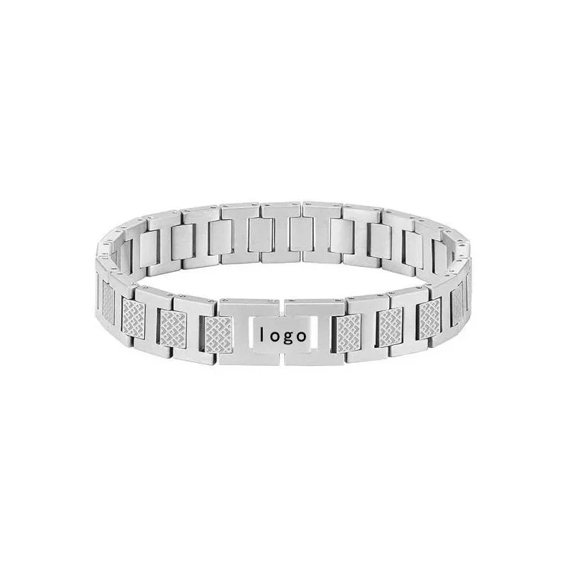 Steel Link Bracelet Steel Color Accessory