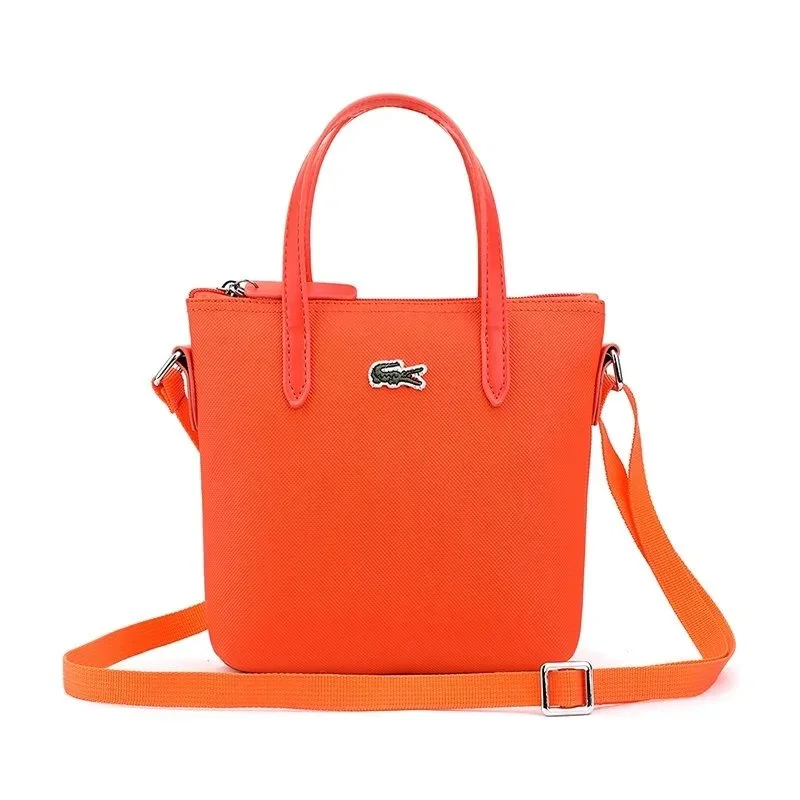 Lacoste Orange Crocodile Tote Bag