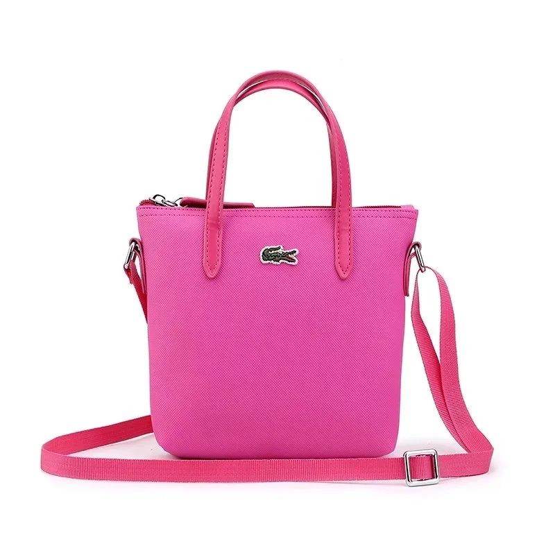 Lacoste Pink Crocodile Tote Bag