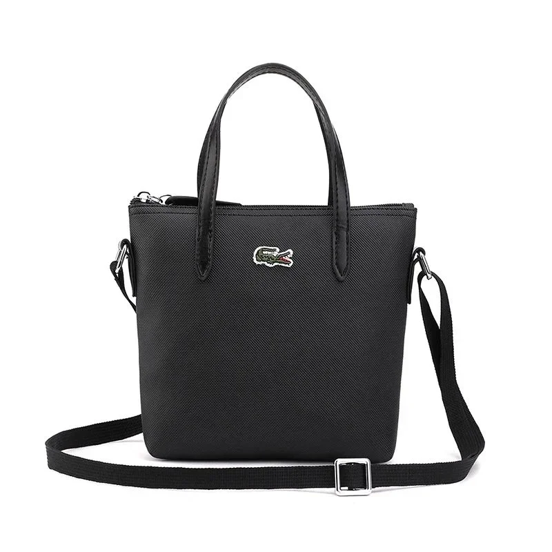 Lacoste Crocodile Logo Tote Bag Black