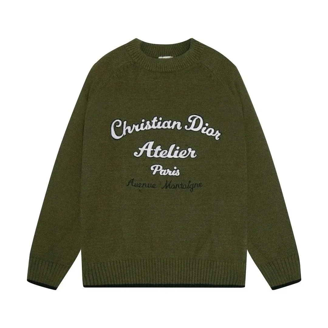 Dior Atelier Paris Olive Green Knit Sweater