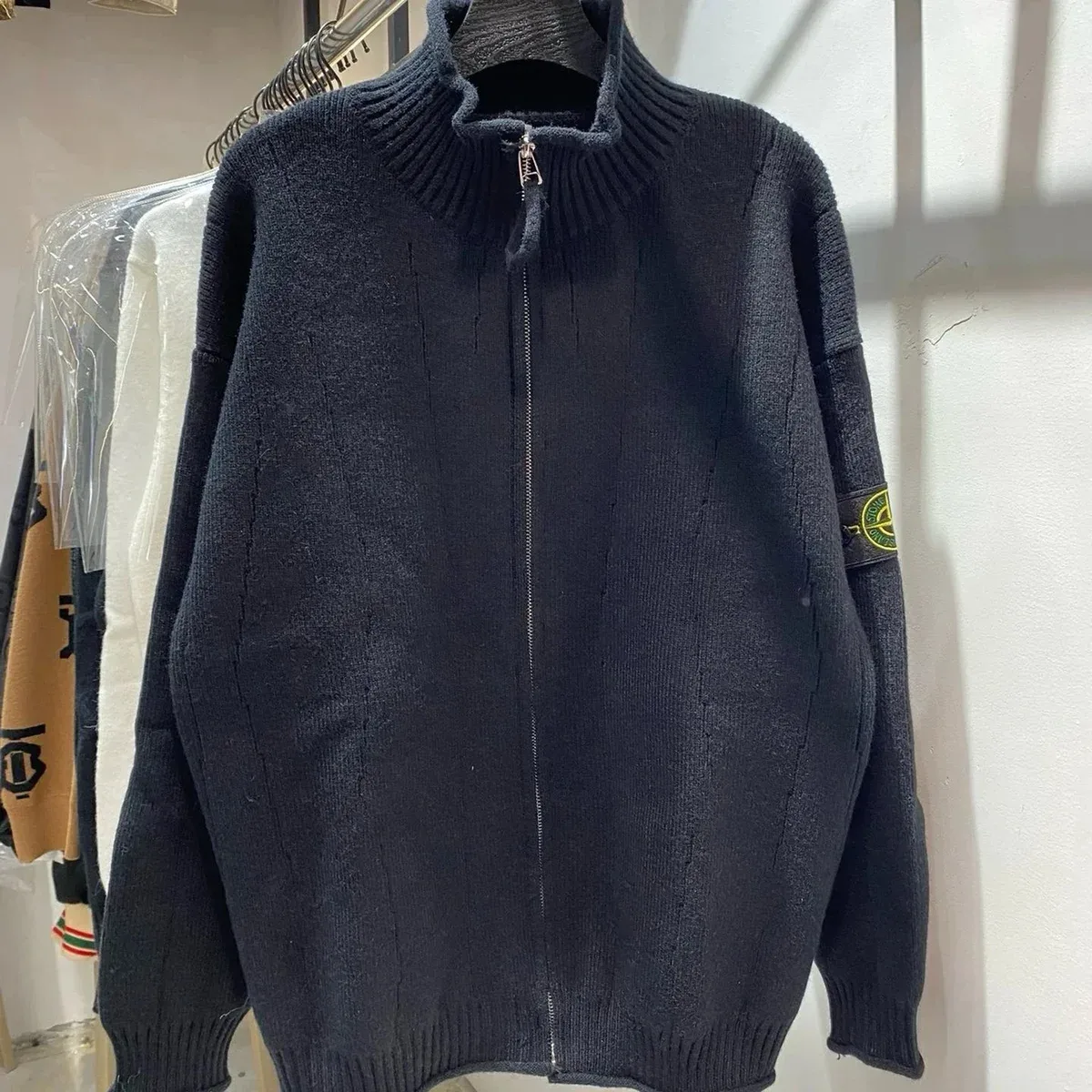 Stone Island 68-15 Navy Knit Jacket