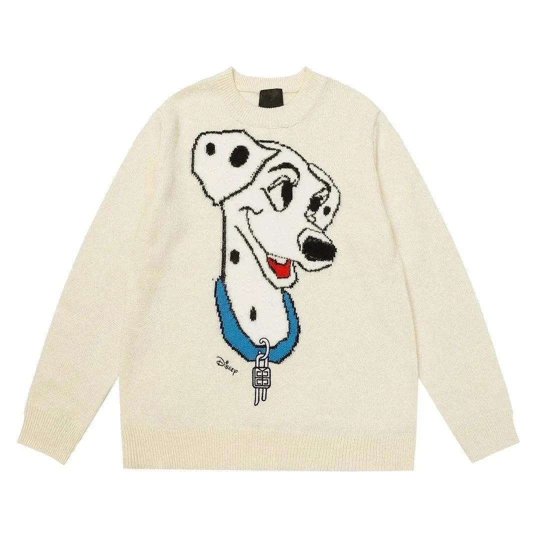 Disney Dalmatian Knit Sweater Cream Casual