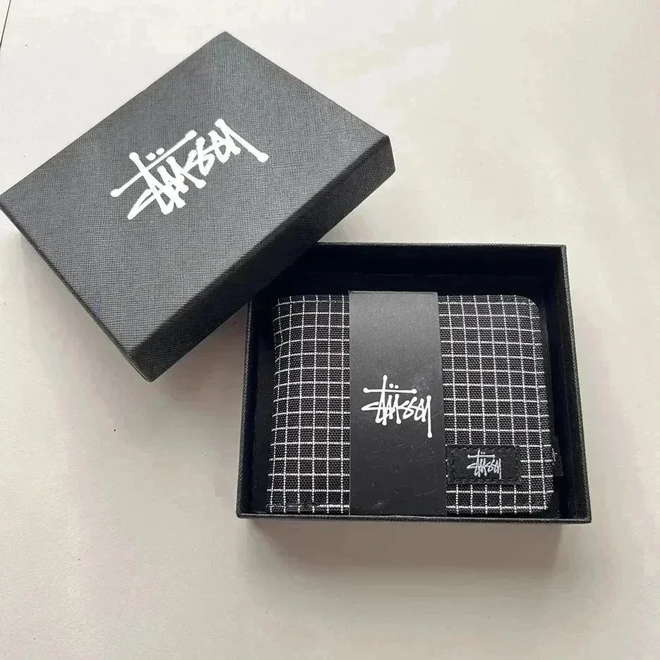 Stussy Grid Check Wallet Black/White