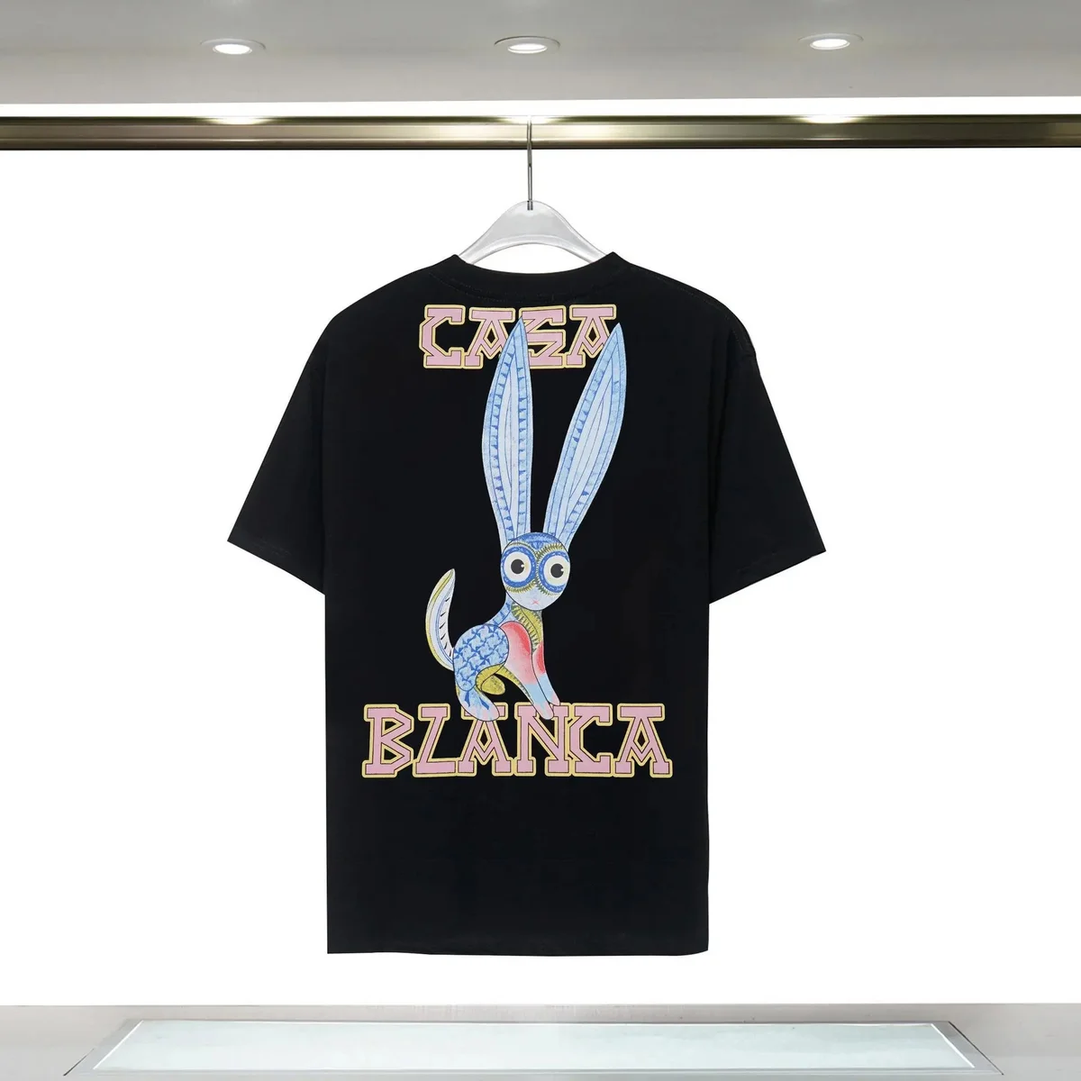 Black Casa Blanca Rabbit T-Shirt