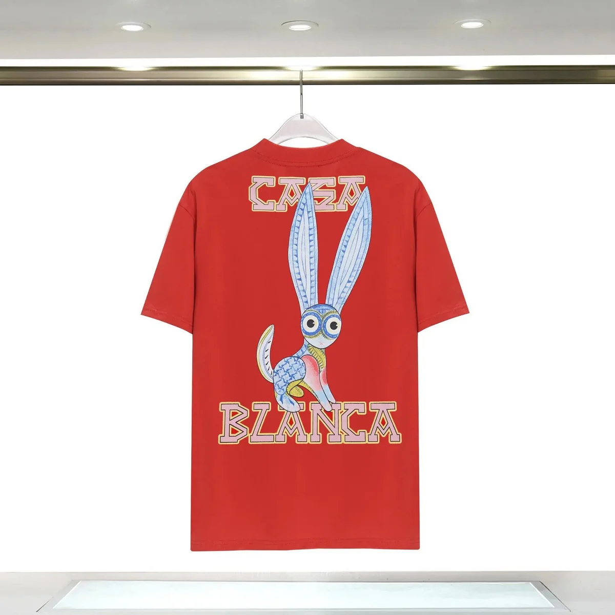 Other Casa Blanca Red Rabbit Print T-Shirt Red - 1