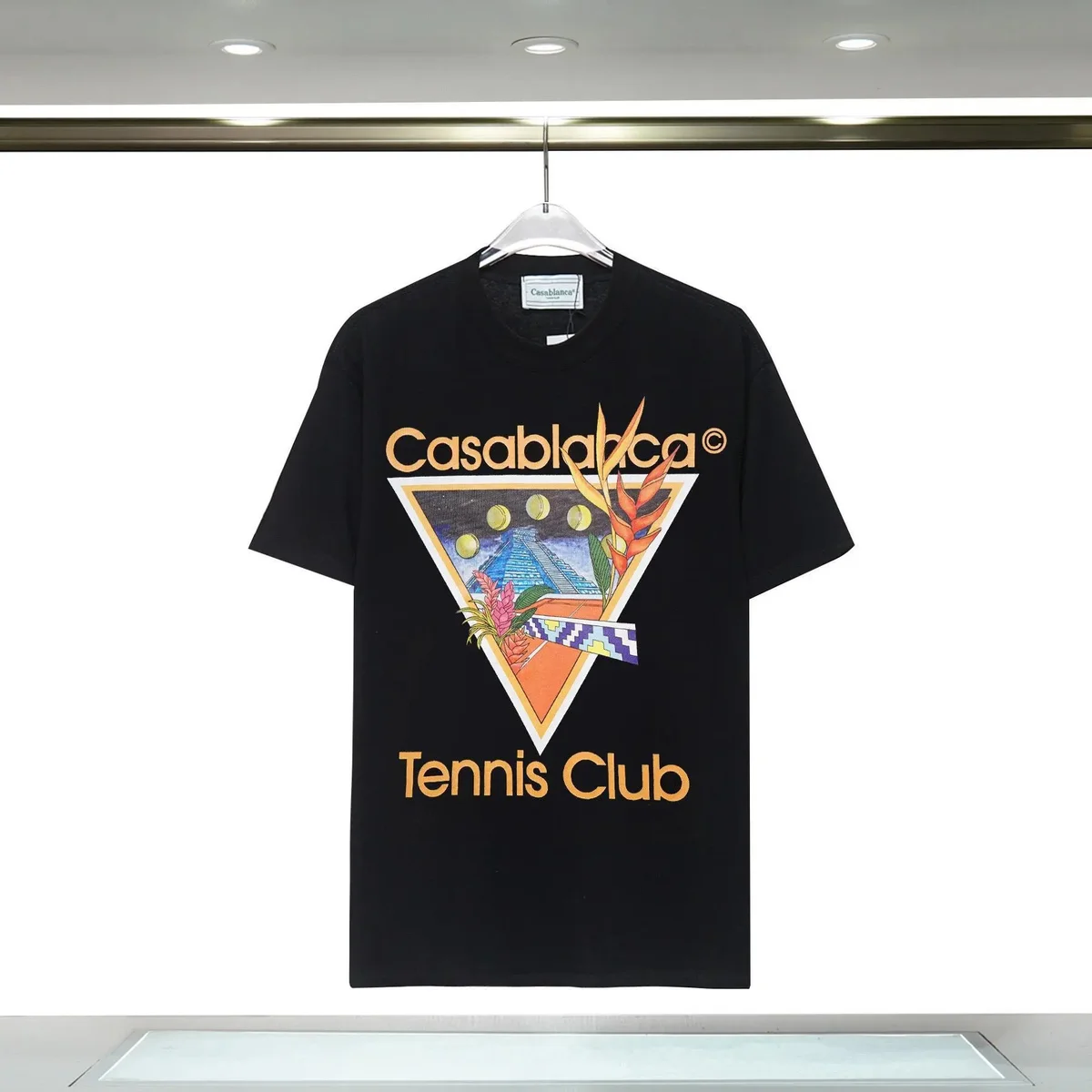 Casablanca Tennis Club Black Graphic T-Shirt